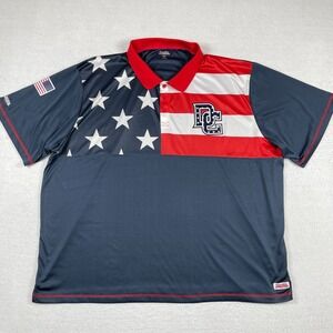 Washington Nationals Polo Shirt Mens 5XL Navy Blue Stars Stripes DC Patriotic